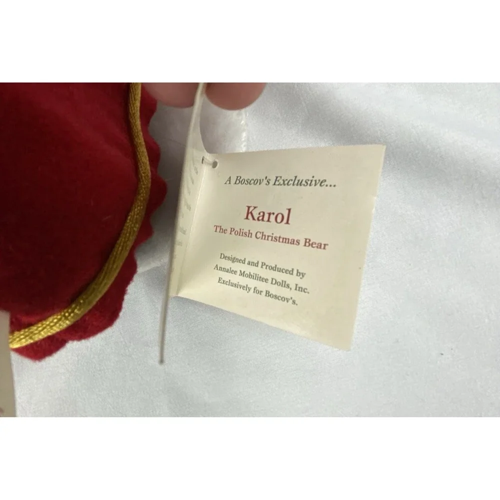 Annalee Dolls KAROL The Polish Christmas Bear 2002 Boscov’s WITH Tags‎
